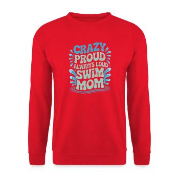 Schwimmen Sprüche Lustiges Schwimmen Geschenk - Unisex Pullover - Rot - Vorne - Alina (178cm) & Michal (187cm)