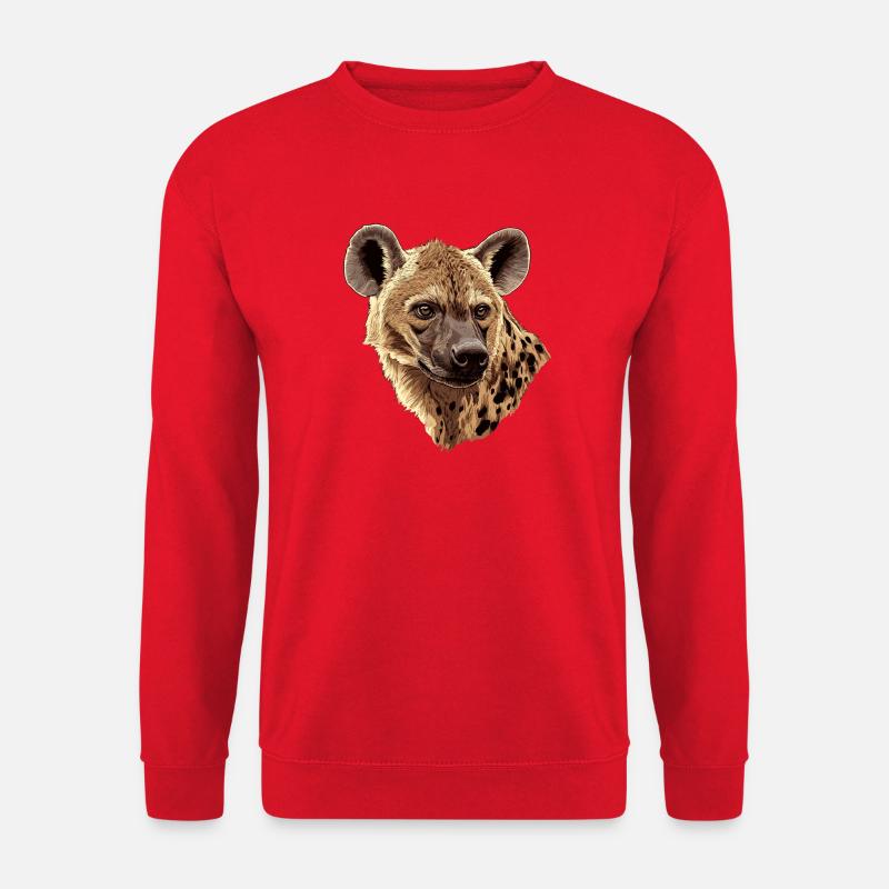 Savannenhyäne Illustration - Unisex Pullover - Rot