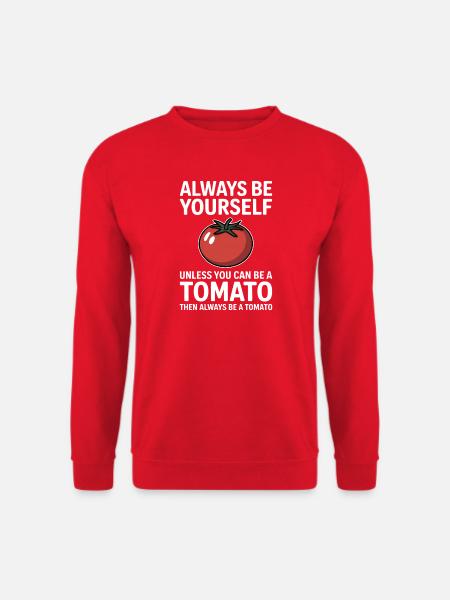 Tomaten Sprüche Tomate Lustiges Tomaten Geschenk - Unisex Pullover - Rot
