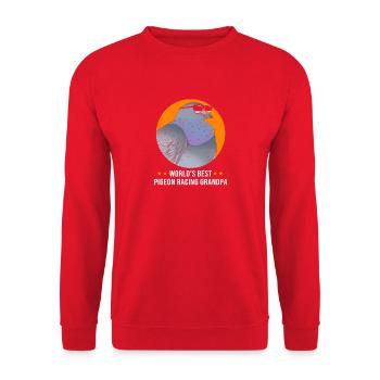 Course de pigeons Pigeons - Sweat-shirt Unisexe - rouge - Devant - Alina (178cm) & Michal (187cm)