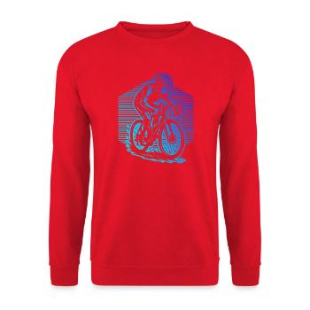 In a nutshell, Roadbike - Unisex Sweatshirt - red - Front - Alina (178cm) & Michal (187cm)