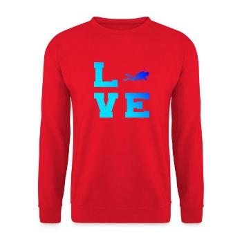 Motif emblématique de la plongée - Sweat-shirt Unisexe - rouge - Devant - Alina (178cm) & Michal (187cm)