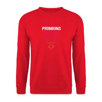 LGBT Gender Queer Vielfalt Gay pride - Unisex Pullover - Rot - Vorne - Alina (178cm) & Michal (187cm)