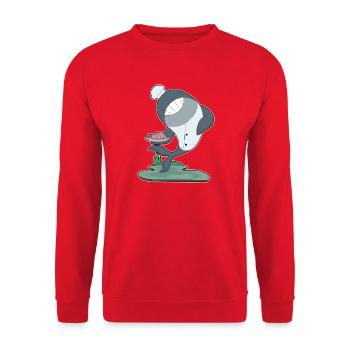 Whale Chef Chef Hat Cooking - Unisex Sweatshirt - red - Front - Alina (178cm) & Michal (187cm)