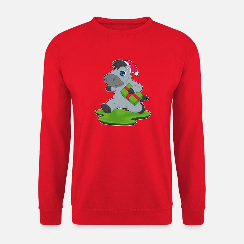 Pferd Weihnachten Paket - Unisex Pullover - Rot