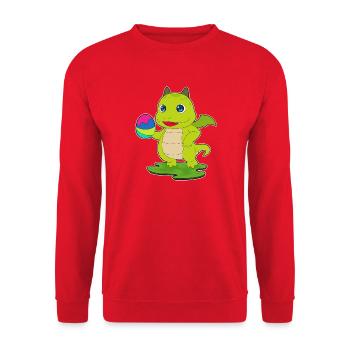 Œuf de Pâques du Dragon - Sweat-shirt Unisexe - rouge - Devant - Alina (178cm) & Michal (187cm)