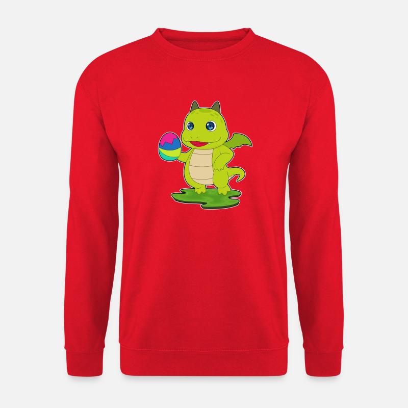 Dragon Easter Easter Egg - Unisex Sweatshirt - red