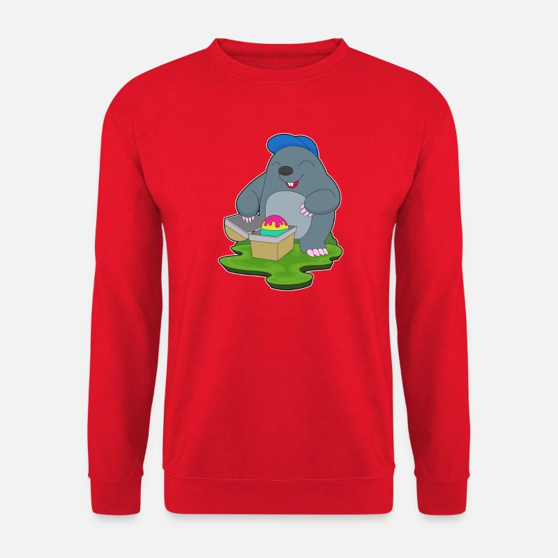 Maulwurf Ostern Osterei - Unisex Pullover - Rot