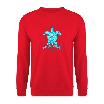 Playa Del Carmen Retro Spring Break Cruise Vibes - Unisex Pullover - Rot - Vorne - Alina (178cm) & Michal (187cm)