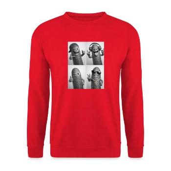 Pickle - Unisex Pullover - Rot - Vorne - Alina (178cm) & Michal (187cm)