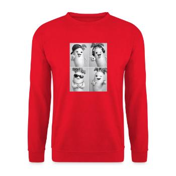 Daikon Radish - Unisex Pullover - Rot - Vorne - Alina (178cm) & Michal (187cm)