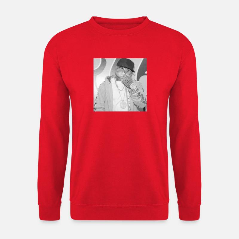 Katzenrapper Streetstyle - Unisex Pullover - Rot