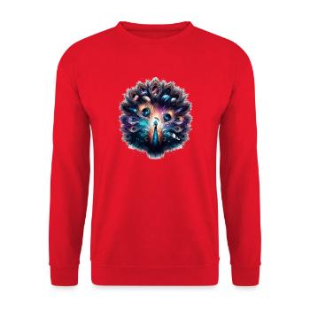 Cosmos Paon Astral - Sweat-shirt Unisexe - rouge - Devant - Alina (178cm) & Michal (187cm)