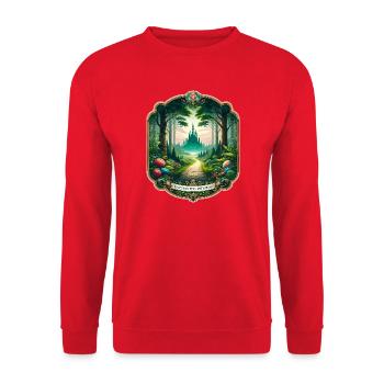Enchanted path to the castle - Unisex Sweatshirt - red - Front - Alina (178cm) & Michal (187cm)