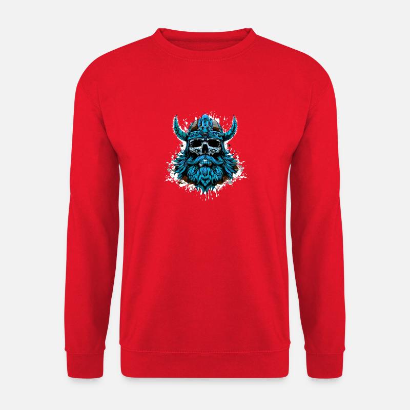Wikinger Odin Totenkopf - Unisex Pullover - Rot