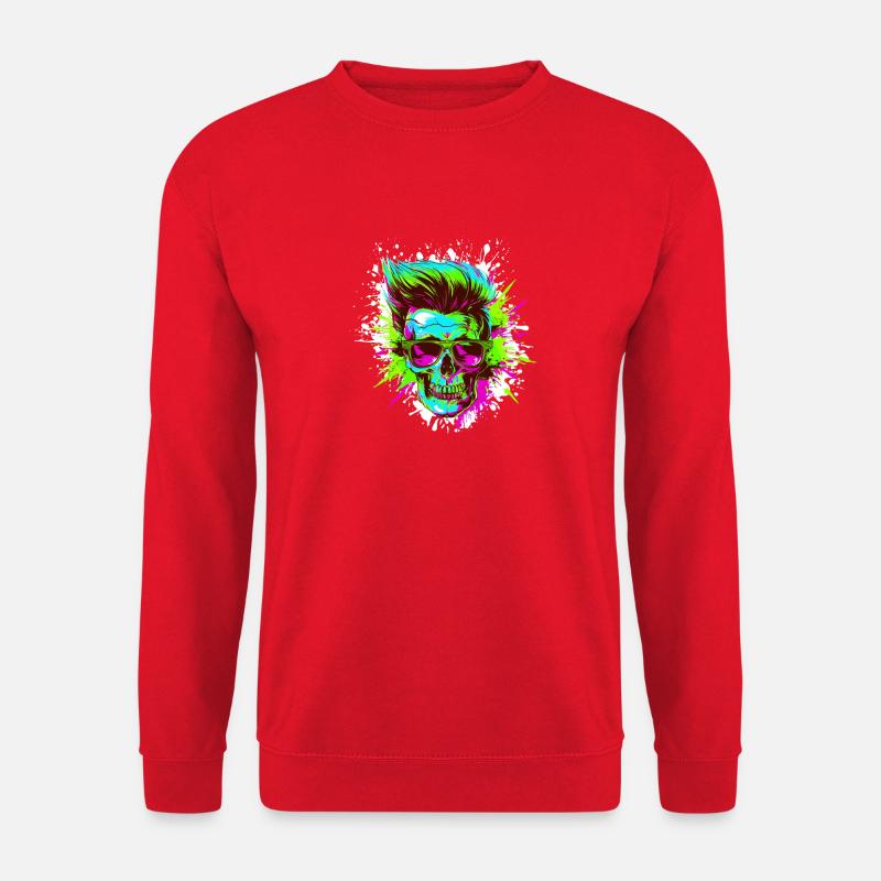 Techno Skull Party - Unisex Sweatshirt - red
