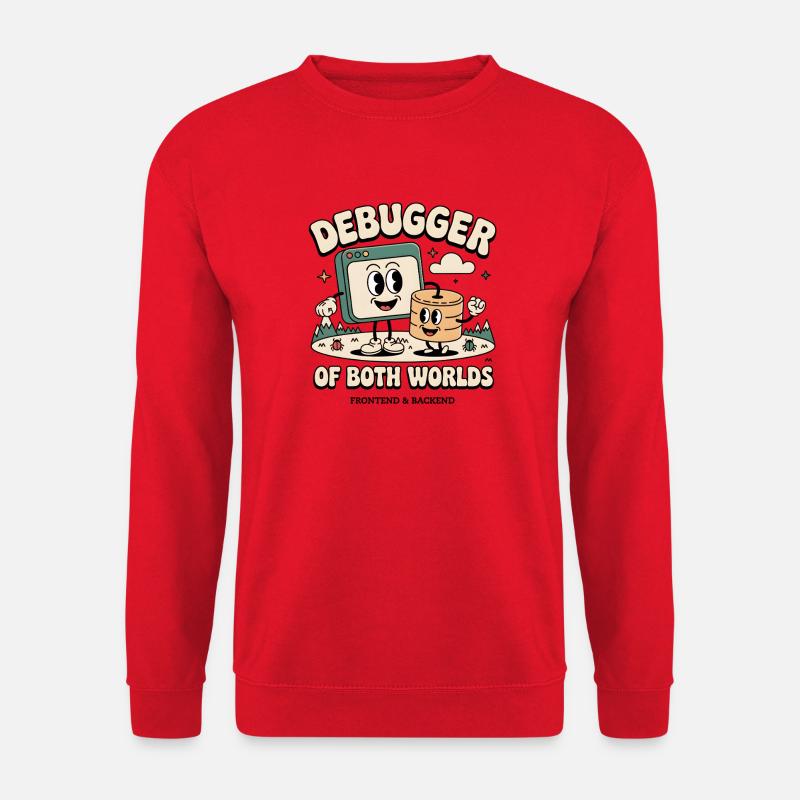 Debugger beider Welten | Debugging Dev - Unisex Pullover - Rot