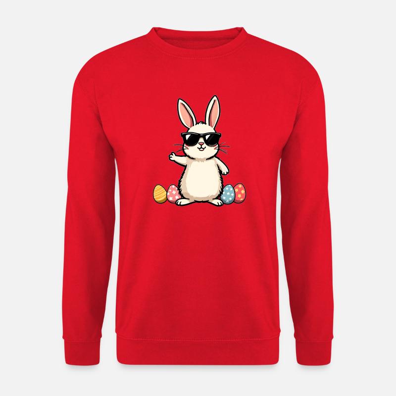 Lustiger Osterhase  - Unisex Pullover - Rot