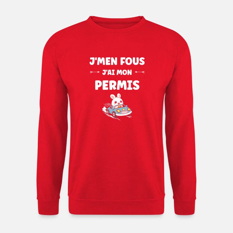 Führerschein, neuer Fahrer, junger Fahrer - Unisex Pullover - Rot