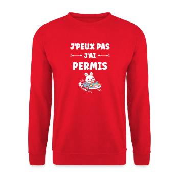 Humor I have my driver's license - Unisex Sweatshirt - red - Front - Alina (178cm) & Michal (187cm)