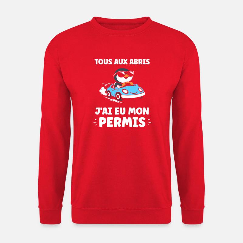 Führerschein-Humor - Unisex Pullover - Rot