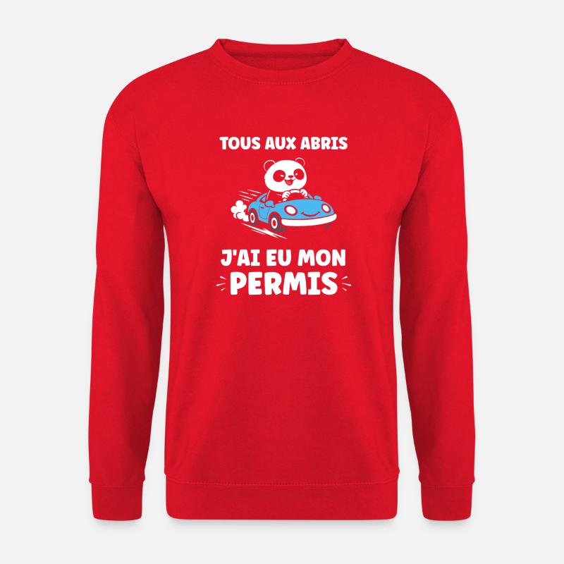Führerschein-Humor - Unisex Pullover - Rot