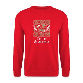 Académie Celtique L’Art de l’Apprentissage - Sweat-shirt Unisexe - rouge - Devant - Alina (178cm) & Michal (187cm)