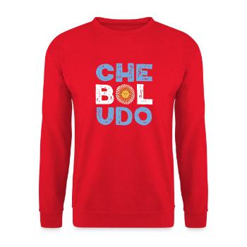 Che Boludo Argentina Vintage Typography Design - Unisex Sweatshirt - red - Front - Alina (178cm) & Michal (187cm)