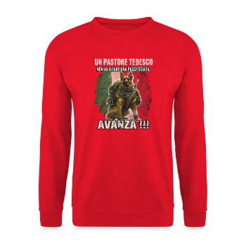 Dog German Shepherd T Dog Owner - Unisex Sweatshirt - red - Front - Alina (178cm) & Michal (187cm)