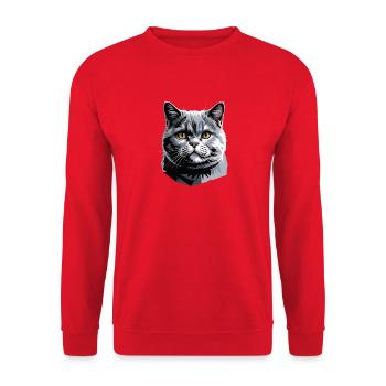 Britisch Kurzhaar Katze BKH Katzenmama Süße Katzen - Unisex Pullover - Rot - Vorne - Alina (178cm) & Michal (187cm)