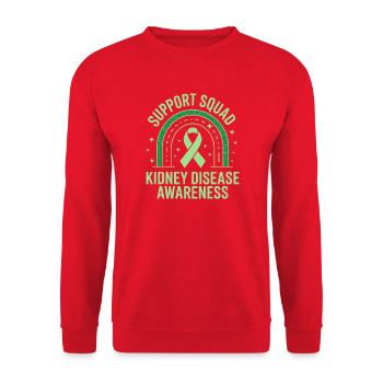 Nierenbewusstsein des Support Squad - Unisex Pullover - Rot - Vorne - Alina (178cm) & Michal (187cm)