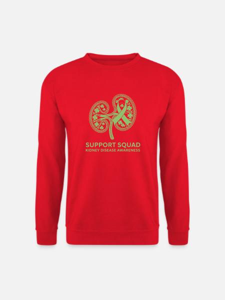 Nierenbewusstsein-Kleeblattband - Unisex Pullover - Rot