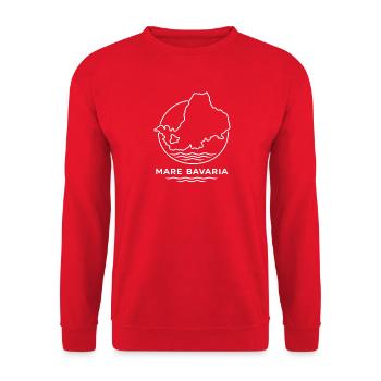 Bavarian Sea - Mare Bavaria - Unisex Sweatshirt - red - Front - Alina (178cm) & Michal (187cm)