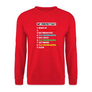 Mes préférés m’appellent Papa Sports Silhouette - Sweat-shirt Unisexe - rouge - Devant - Alina (178cm) & Michal (187cm)