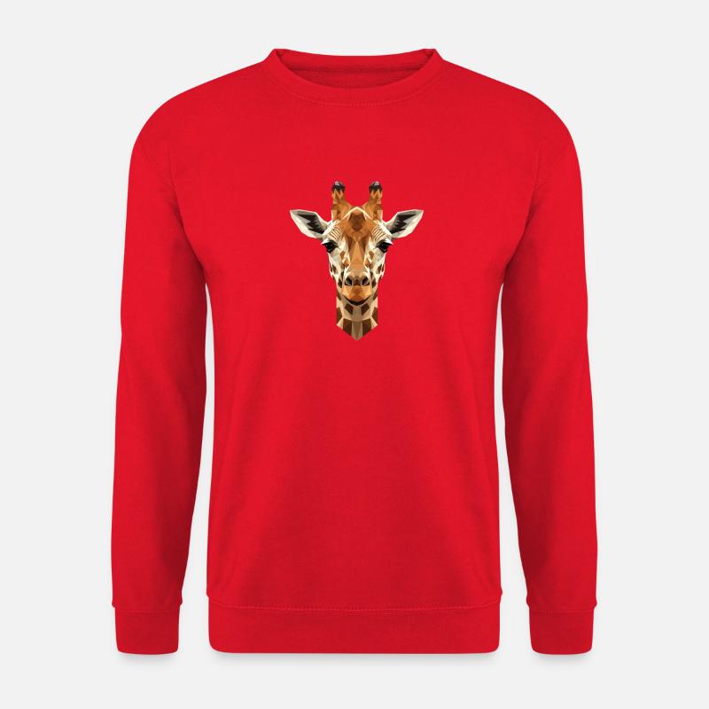 Giraff Afrika Kærlighed Safari Vildmark Søde giraffer - Unisex sweater - rød