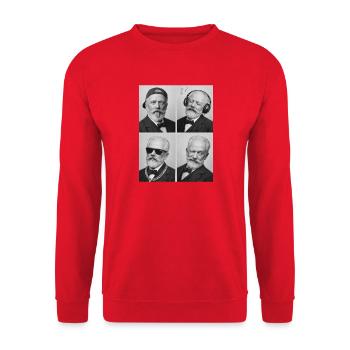 Pyotr Ilyich Tchaikovsky - Unisex Pullover - Rot - Vorne - Alina (178cm) & Michal (187cm)