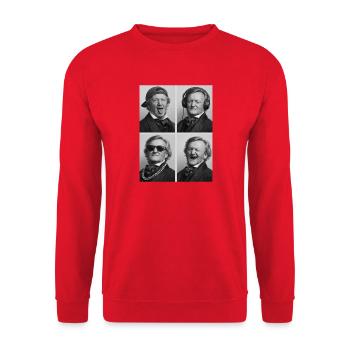 Richard Wagner - Unisex Pullover - Rot - Vorne - Alina (178cm) & Michal (187cm)