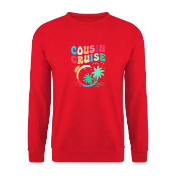 Cousins Cruise Cruise Ship - Unisex Sweatshirt - red - Front - Alina (178cm) & Michal (187cm)