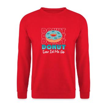 Restauration rapide en donuts - Sweat-shirt Unisexe - rouge - Devant - Alina (178cm) & Michal (187cm)