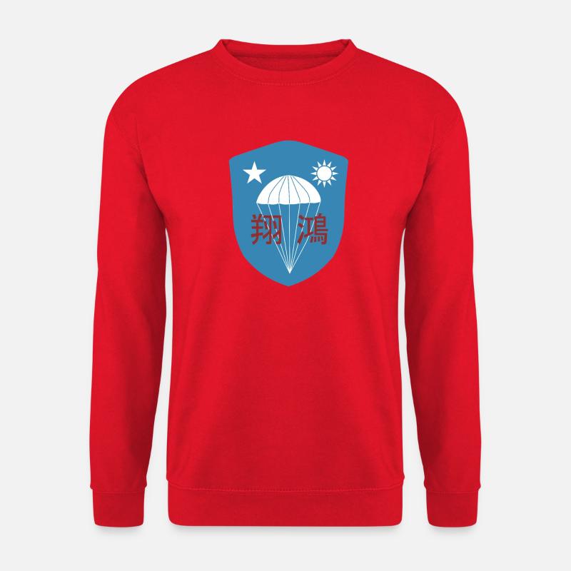Zweiter Weltkrieg: Chinesisches OSS-Kommando-Fallschirmjägerabzeichen - Unisex Pullover - Rot