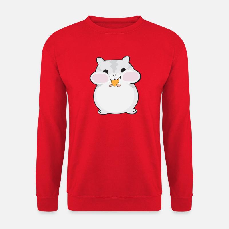 Dessin animé de hamster dodu mignon - Sweat-shirt Unisexe - rouge