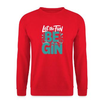 Gin Que le plaisir soit Gin & Tonic Fête des Amateurs Gin - Sweat-shirt Unisexe - rouge - Devant - Alina (178cm) & Michal (187cm)