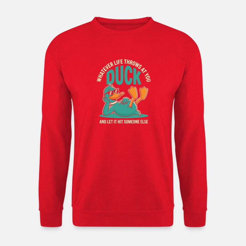 Duck Ausweichen – Andere Treffen Lassen - Unisex Pullover - Rot