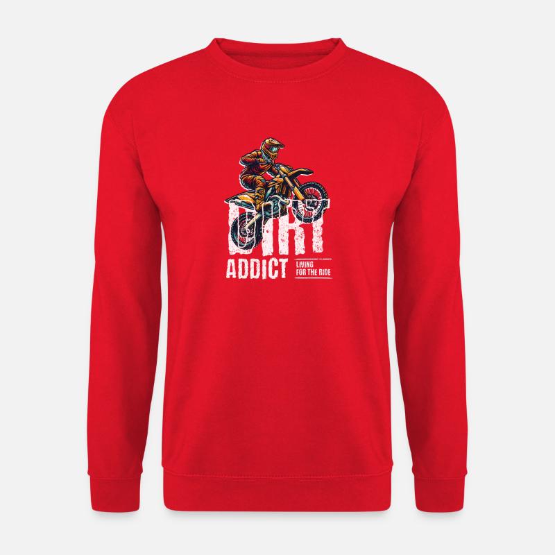 MotoX Addict Fahrgrafik - Unisex Pullover - Rot