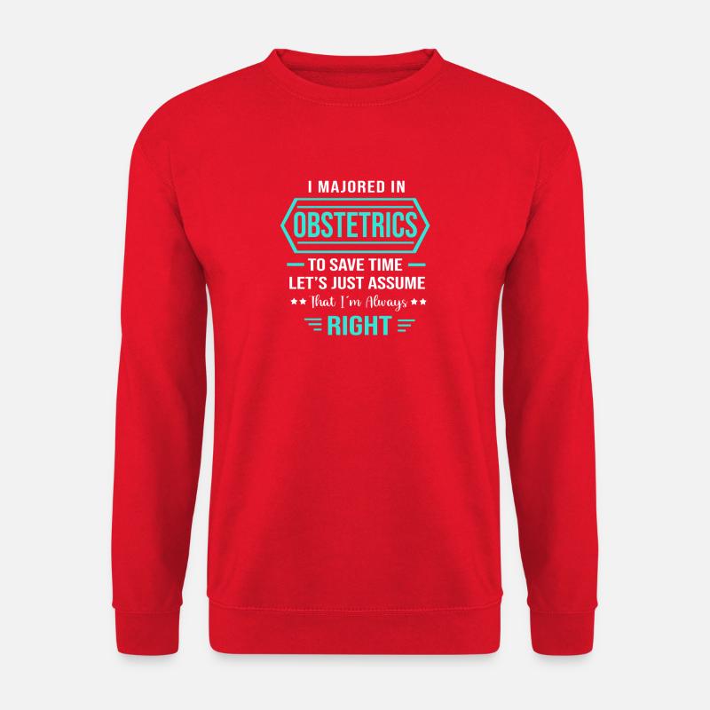 Schwangerschaft Krankenhaus Krankenschwester - Unisex Pullover - Rot
