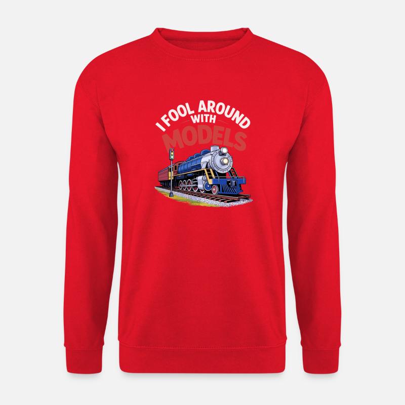 I play around with models - Unisex Sweatshirt - red