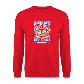 Donut fast food - Unisex Sweatshirt - red - Front - Alina (178cm) & Michal (187cm)