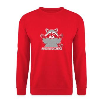 Waschbär Kino Absolut Cinema - Unisex Sweatshirt - red - Front - Alina (178cm) & Michal (187cm)