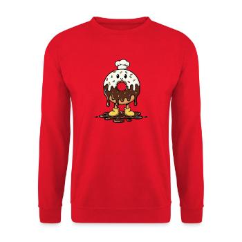 Melting Donut - Unisex Sweatshirt - red - Front - Alina (178cm) & Michal (187cm)