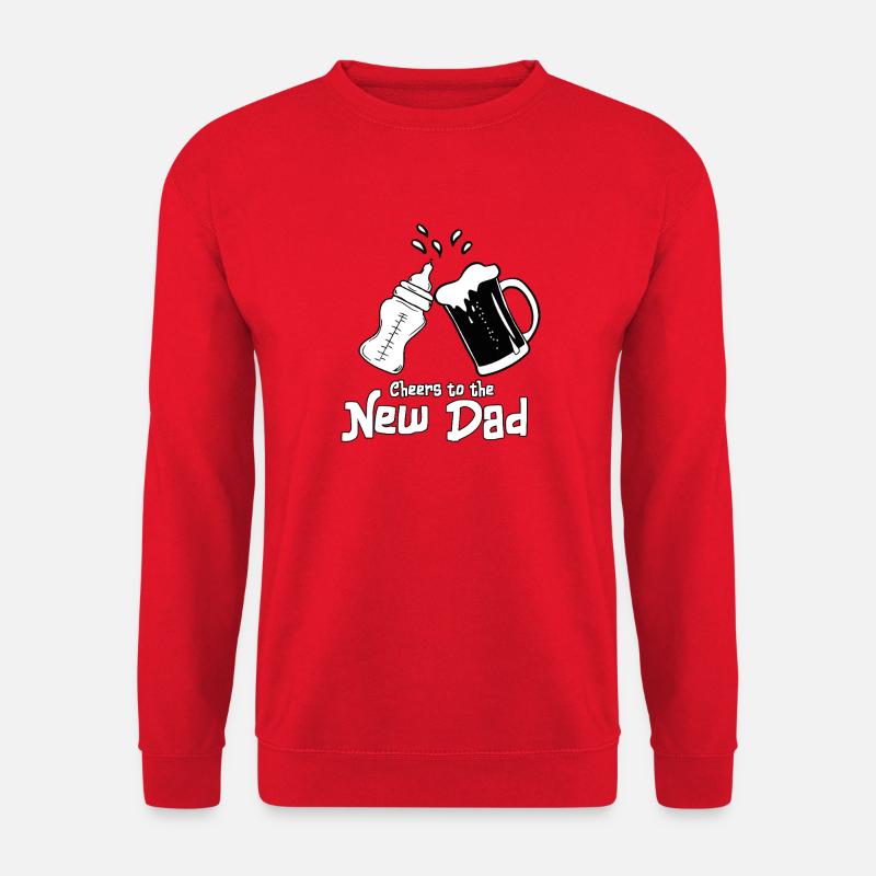 Neuer Vater jubelt Flaschenbecher - Unisex Pullover - Rot